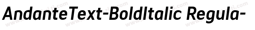AndanteText-BoldItalic Regula字体转换